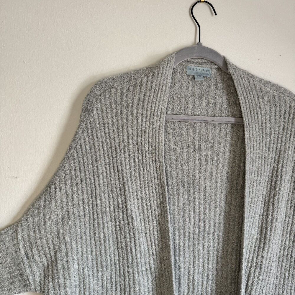 Barefoot Dreams CozyChic Lite Ribbed Shrug Cardigan Gray Womens size S/M
